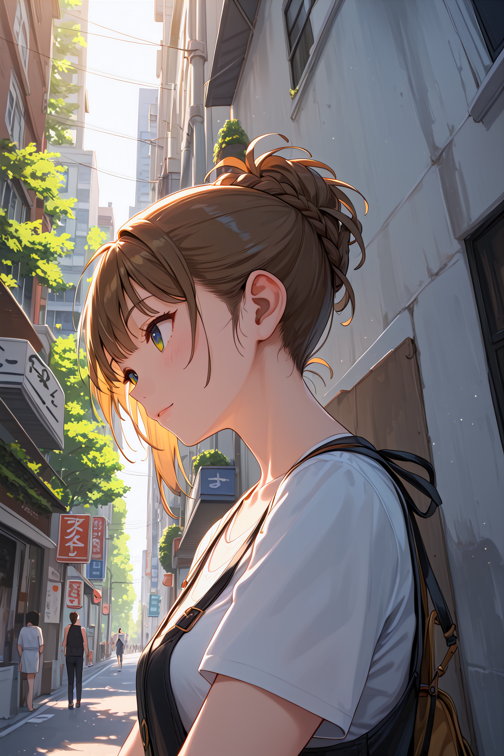 00118-2139114463-score_9,best quality, _1girl,upper body,eyes,casual,street,nature,backlit,from below.png